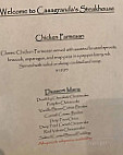 Casagranda's Steakhouse menu