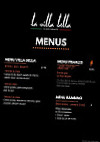 La Villa Bella menu