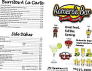 Romero's menu