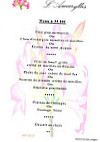 L'amaryllis menu