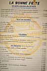 La Bonne Frite menu