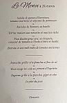 Le Cafe Saint Joseph menu