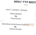 Entre Terre et Mer menu