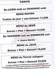 Le Cerf Volant menu