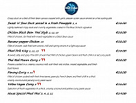 Blue Orchid menu