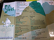 Yeti D'himalaya menu