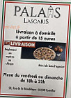 Le Palais Lascaris menu