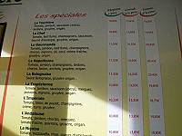 La Tourtiere menu