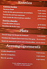 Auberge Gauloise menu