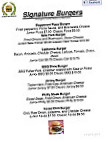 Mount Olive Burger menu