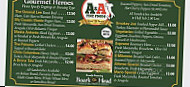 A A Fine Foods menu