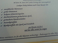 Das Landgasthaus Overwaul menu