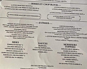 Berkeley Cut Steakhouse menu