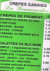 Crêperie La Gourmandine Du Riant menu