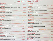 Le P'tit Vésuve menu