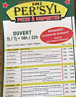 Chez Per'Syl menu