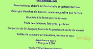 La Tour Sarrasine menu