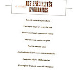 Le Val d'Isere menu