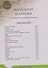 Le Chelsea menu