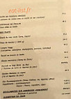 A Cantina menu