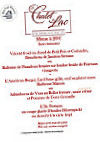 Le Chalet Du Lac menu