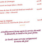 La Table Fournelaise menu