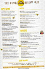 Bee Hive Brew Pub menu