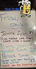 Johnnie's Pizzeria (o Town Pizza) menu