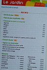 Le Jardin menu