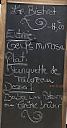 Le Bistrot menu