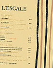 L'escale menu