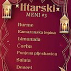 Restoran Novi Behar menu