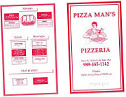 Pizza Man menu