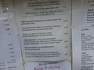 Gaststatte am Kurpark menu