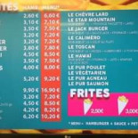 Star Frites Carte
