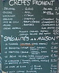 Creperie le Presbytere menu