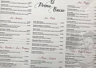 Il Primo Bacio menu