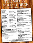 The Mill At Puppy Creek menu