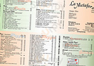 Pizzeria La Metafora menu