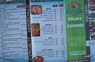 Three Boys Deli menu