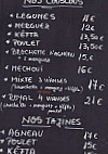 Le Coq D'or menu