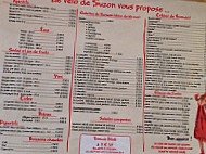 Le Velo de Suzon menu