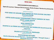 L'escapade menu