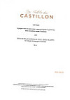 La Table Du Castillon menu