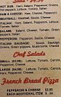 Pizza Shack menu