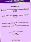 La Gare menu