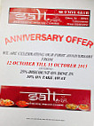 Salt Authentic Indian Cuisine menu