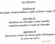 Les Jardins De Beausejour menu