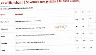 L’as De Pizz menu