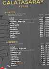 Galatasaray Kebab menu